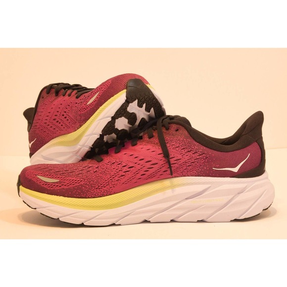 Hoka 1 Clifton 8 Running Shoes - Women's Size 10.5B - Blue Graphite/Ibis Rose - Picture 2 of 6